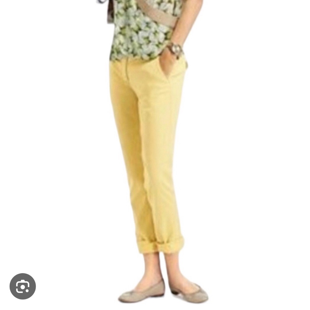 CAbi Yellow Straight-Leg Trousers
